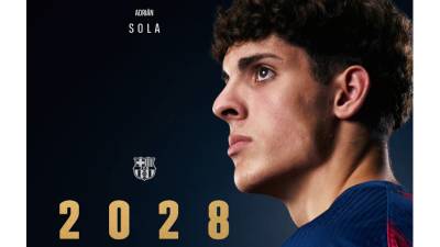 El Barça renueva a Adrián Sola hasta 2028