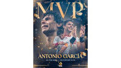 Antonio García, MVP de la Liga Plenitude Asobal 24/25