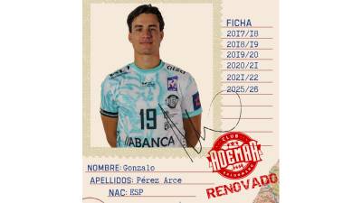 Gonzalo Perez Arce renueva con Abanca Ademar Leon hasta 2028