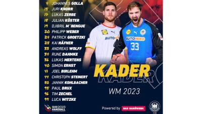 Gislason anuncia los 18 convocados de Alemania para el Mundial 2023