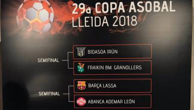 Bidasoa - Granollers y Barcelona - Ademar duelos de la Copa Asobal 2018