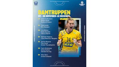 Plantilla Suecia femenino - Europeo balonmano femenino 2024