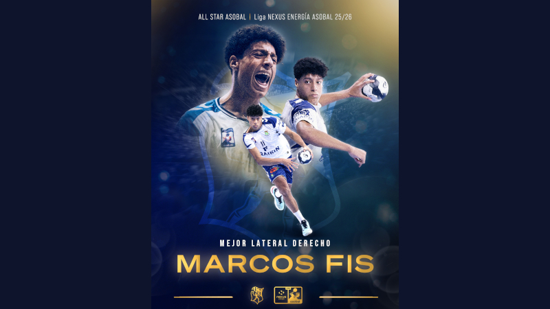 Marcos Fis, mejor lateral derecho de la Liga Nexus Energia Asobal 25/26